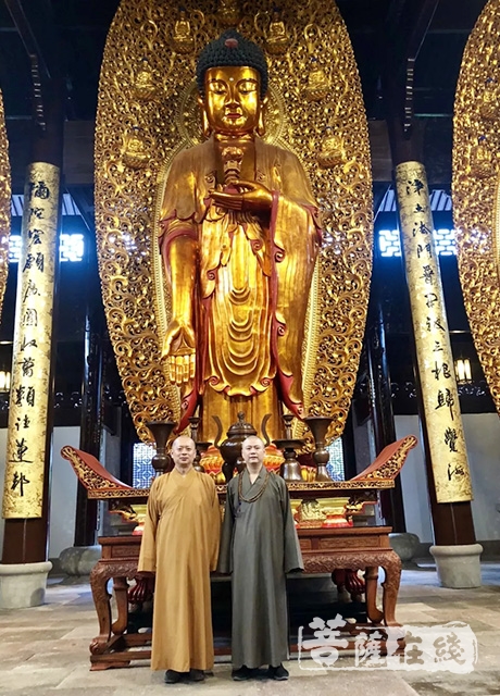 美国加州威光禅寺住持,美国圣塔山译经院院长禅宇法师参访宁波七塔