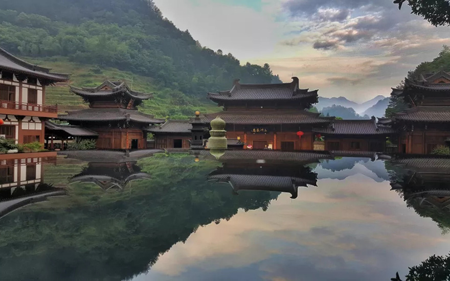 天圣山安福寺的美丽影像