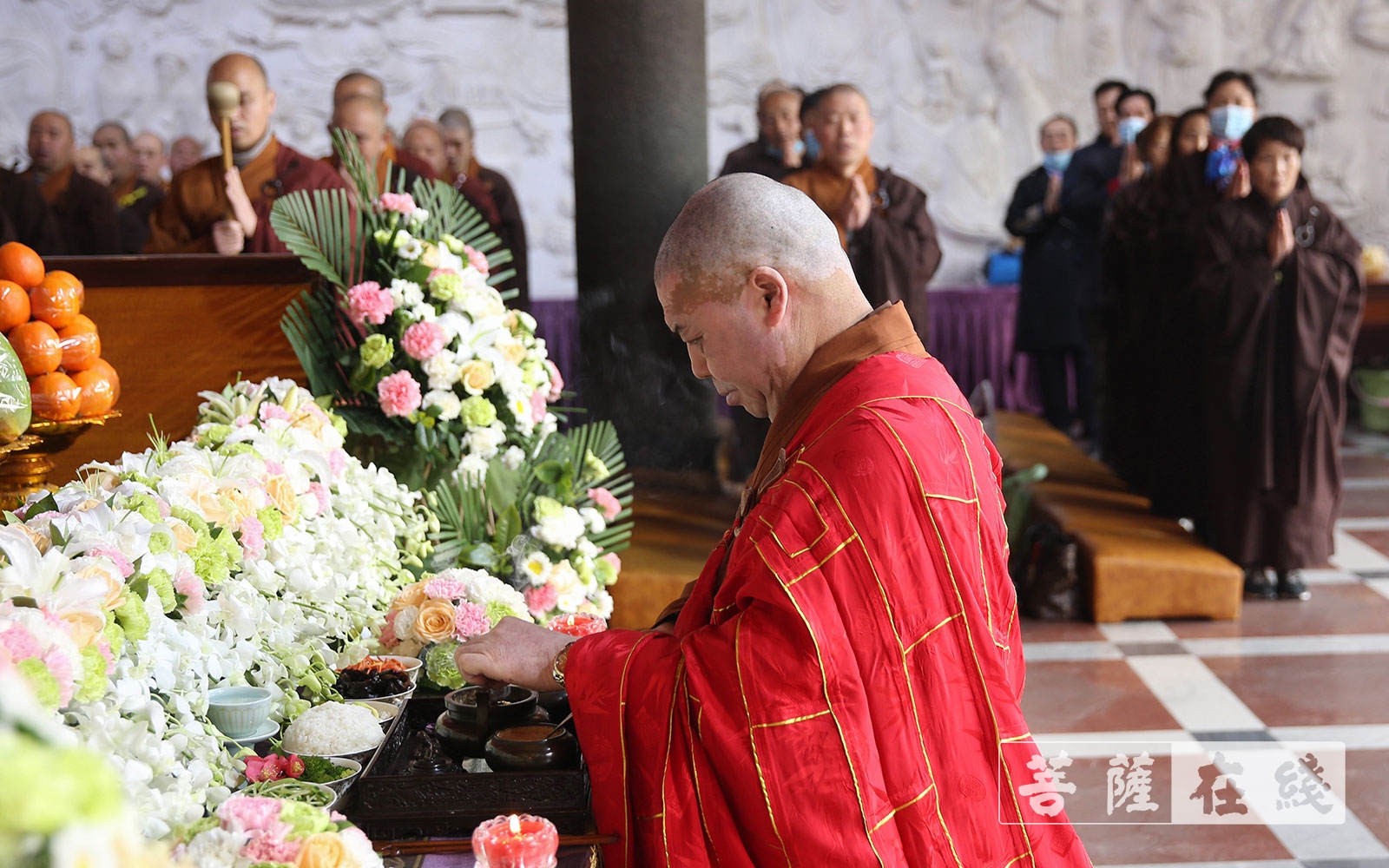 西安大慈恩寺举行玄奘大师圆寂1357周年纪念法会