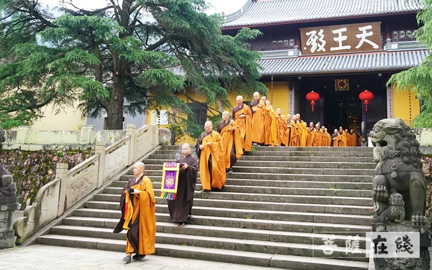 宁波天童禅寺举行辛丑年夏安居结界,受筹仪式