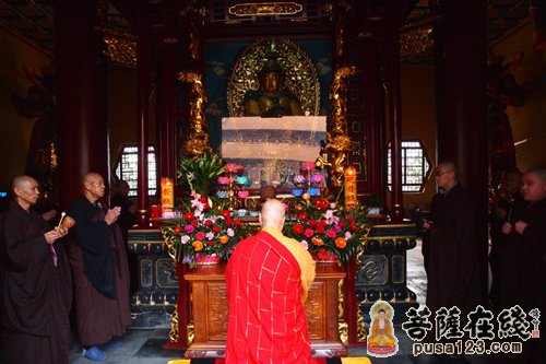 江西省庐山东林寺举行春节普供暨祭祖仪式