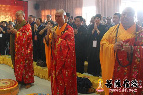 上海天光禅寺隆重举行西方三圣佛像开光法会