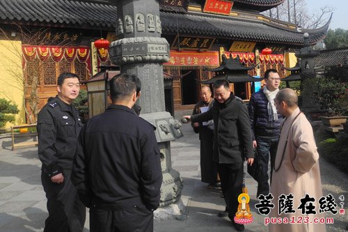 上海松江区公安系统领导赴上海西林禅寺检查安