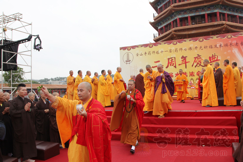 【高清图集】海南澄迈金山寺药师塔十一层(药师七佛)开光祈福暨本焕