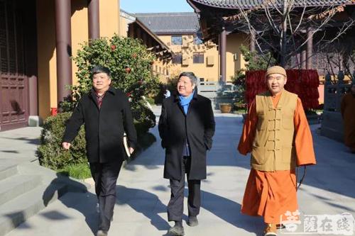 宁国-上海徐汇区委常委、区委统战部长一行赴宁国禅寺考察