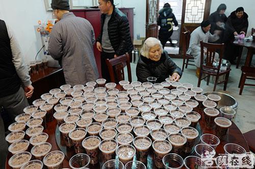 书法-慈溪伏龙寺腊八雅集 写春联送福字施佛粥