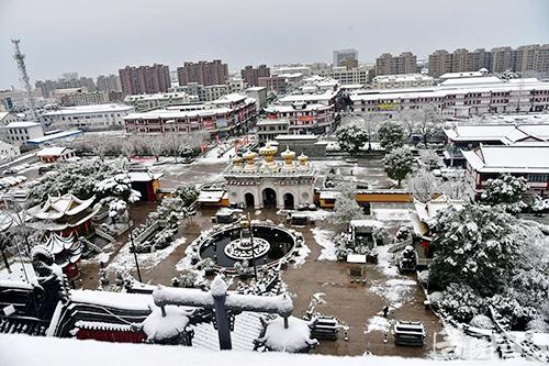摄影-终盼银装素裹 共赏沪上寺院雪景 摄影-终盼银装素裹 共赏沪上寺院雪景