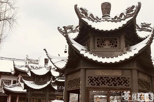 摄影-终盼银装素裹 共赏沪上寺院雪景 摄影-终盼银装素裹 共赏沪上寺院雪景