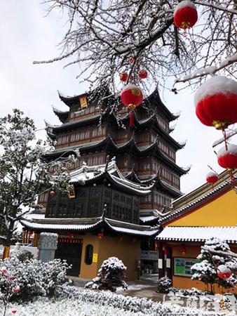 摄影-终盼银装素裹 共赏沪上寺院雪景 摄影-终盼银装素裹 共赏沪上寺院雪景