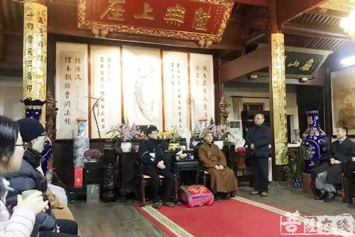佛教-韩国东国大学池昌圭教授一行参访宁波天童禅寺