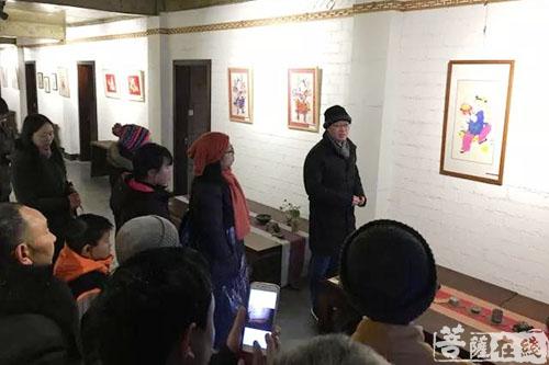 绵竹年画-崇州白塔寺碧落书舍举行“2018白塔送福——绵竹年画展”活动