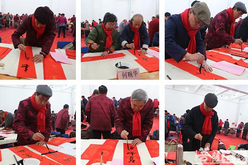 零距离-50名书法家共聚宁国禅寺 零距离为信众送“福”
