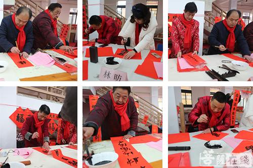 零距离-50名书法家共聚宁国禅寺 零距离为信众送“福”