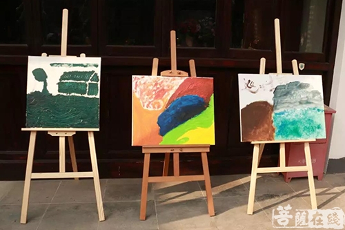 开原-梅园瑞雪 无锡开原寺举办小画家范锡遥公益油画展