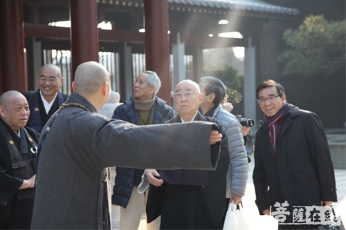广德-国际中日禅文化交流协会会长大谷哲夫一行参访宁波广德禅寺