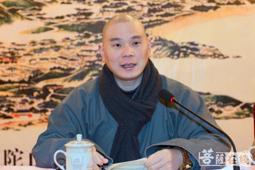 普陀山-普陀山普济禅寺举行全体僧众、职工大会