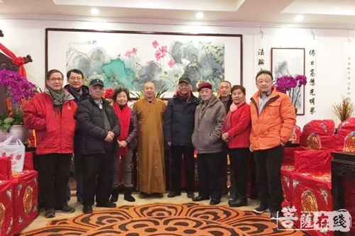 文化-上海绿洲画院院长陆志文一行访问七宝教寺