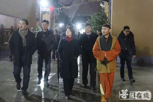 宁国-上海市民宗委主任一行赴宁国禅寺视察指导