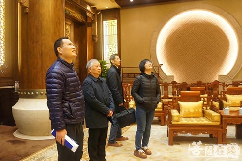 佛教-杭州市民族宗教事务局陶胜一行赴灵山祥符禅寺考察