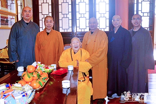 佛教-广州光孝寺新成长老百年寿诞 四众弟子前去拜贺