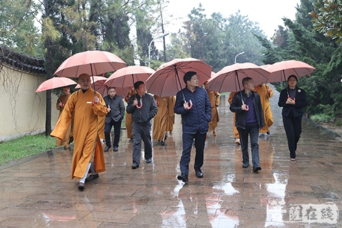 法华寺-浙江省委统战部副部长楼炳文一行赴法华寺考察指导