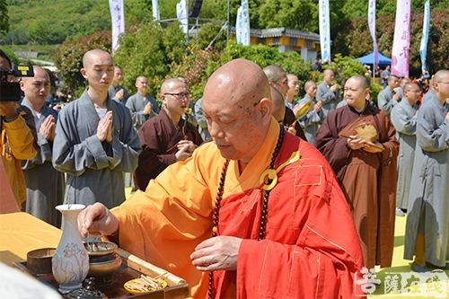 茶文化-道慈大和尚出席第十届中国国际普陀佛茶文化节开幕式