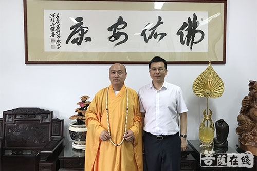 佛教-柯桥区组织部长孙彦一行视察绍兴安康寺