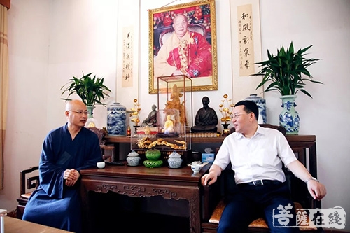 佛教-湖北省委统战部部长尔肯江莅临四祖寺调研