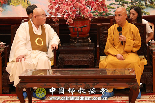 佛教-中佛协演觉副会长会见韩国圆佛教耕山宗法师一行