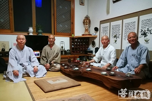 佛教-湖北当阳玉泉禅寺方丈道伟大和尚应邀参访韩国寺院
