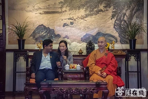 文殊院-斯里兰卡外交部国务部长一行赴成都文殊院参访交流