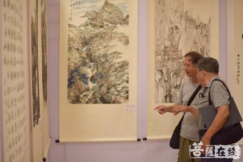 书画-绿水青山·梵音流香书画展于东吴国际珍藏馆开幕