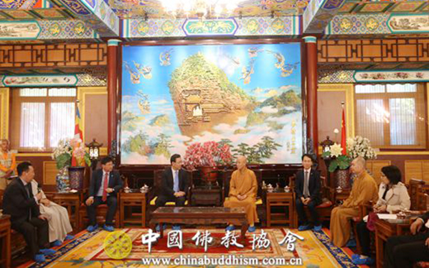 中国佛教协会-韩国国会“正觉会”会长朱英豪一行拜访中国佛教协会