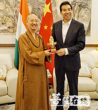 佛教-全国政协委员崇化大和尚受邀赴印度参访