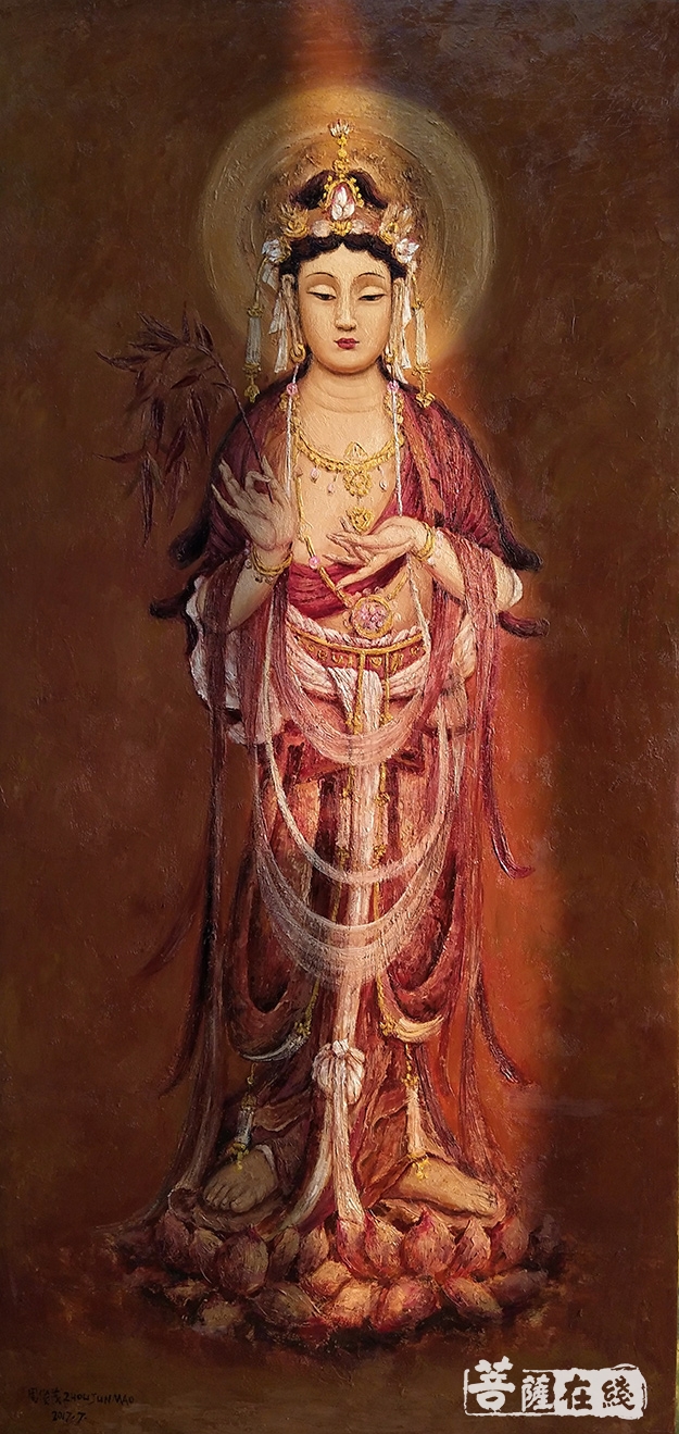 油画-第五届世界佛教论坛召开期间 周俊茂佛教油画艺术展在莆田展出