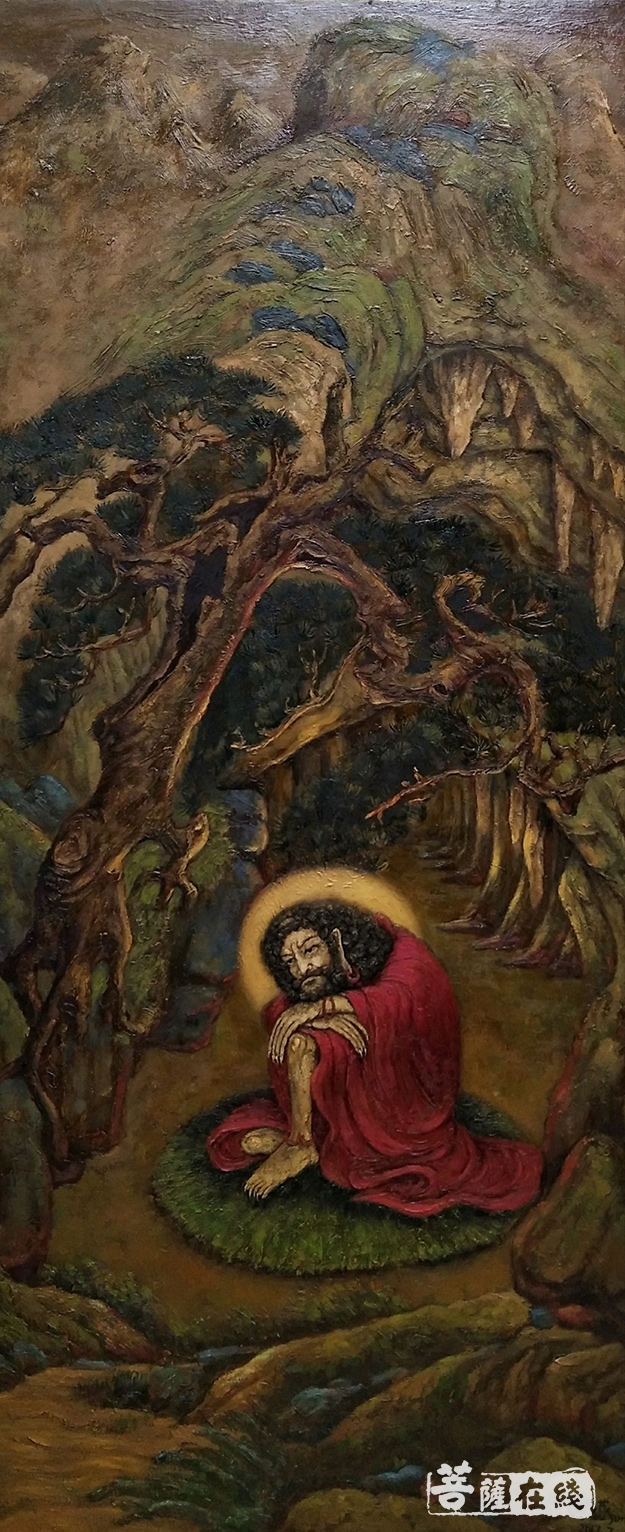 油画-第五届世界佛教论坛召开期间 周俊茂佛教油画艺术展在莆田展出