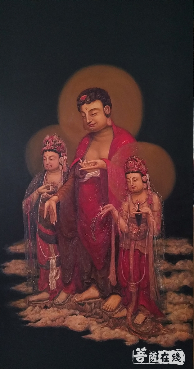 油画-第五届世界佛教论坛召开期间 周俊茂佛教油画艺术展在莆田展出