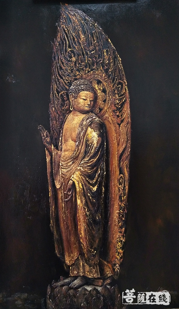 油画-第五届世界佛教论坛召开期间 周俊茂佛教油画艺术展在莆田展出