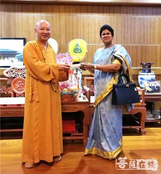 佛教-斯里兰卡驻广州总领事拜会明生大和尚