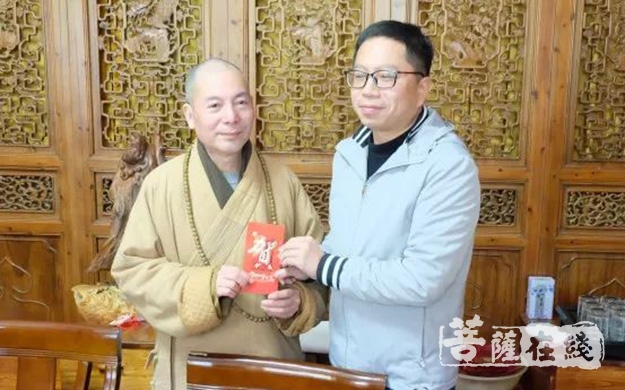 雁荡山-温州市民族宗教事务局副局长马建新一行赴雁荡山能仁寺慰问