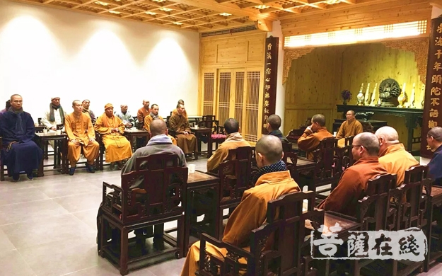 佛教-永嘉祖庭温州头陀寺僧众举行新春普茶活动