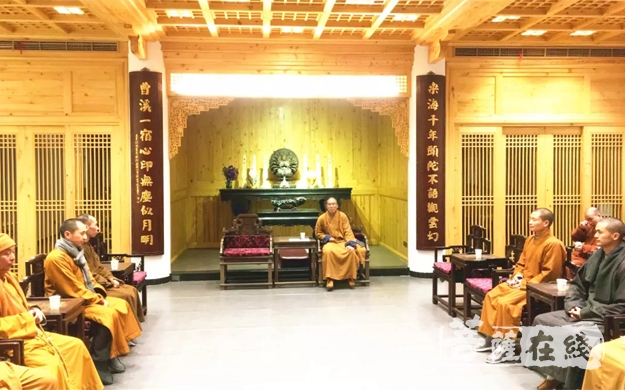 佛教-永嘉祖庭温州头陀寺僧众举行新春普茶活动