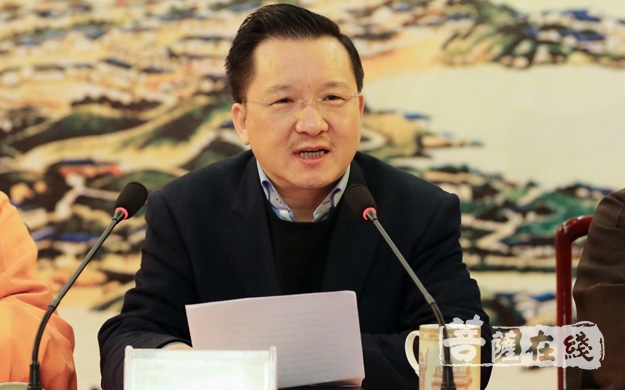 佛教-普陀山佛教协会召开己亥年正月十二全山执事圆职普茶会