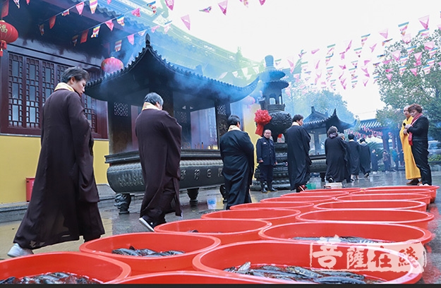 文化-上海福田净寺举行观音菩萨诞辰系列法会