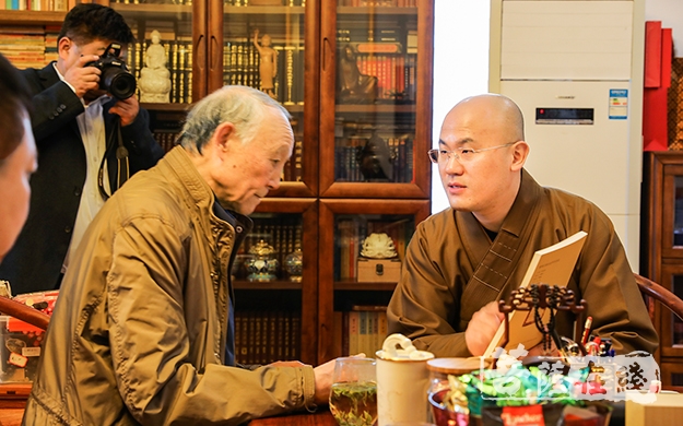 法华寺-苏州寒山寺文化研究院院长姚炎祥教授一行参访湖州法华寺
