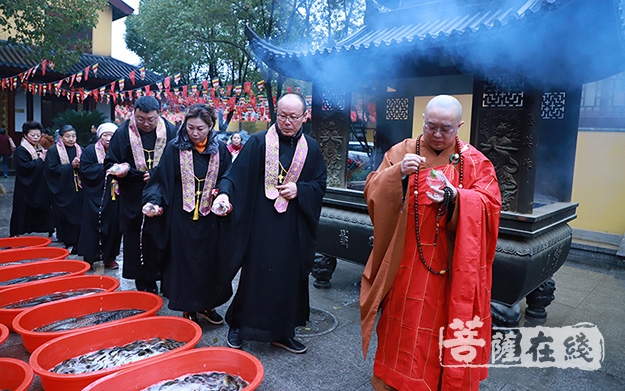 文化-上海福田净寺举行观音菩萨诞辰系列法会