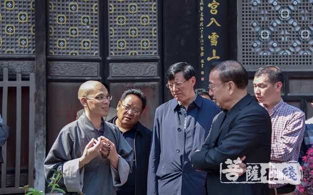文殊院-西藏自治区党委常委旦科一行前往成都文殊院调研
