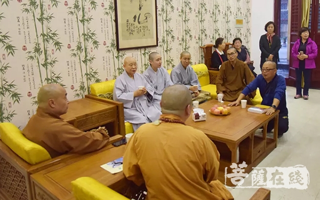 佛教-韩国曹溪宗须弥精舍海住法师一行参访湖州万寿禅寺