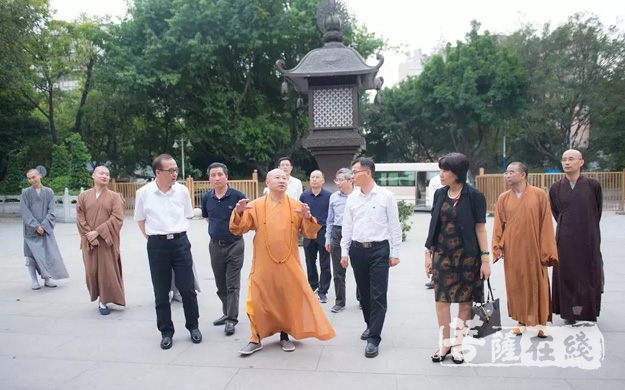 佛教-浙江省嘉兴市委统战部部长张仁贵到广州光孝寺调研