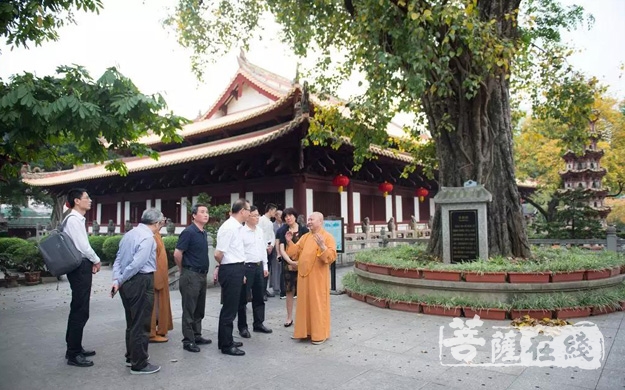 佛教-浙江省嘉兴市委统战部部长张仁贵到广州光孝寺调研